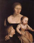 Hans Holbein The artist s wife abuse oil painting